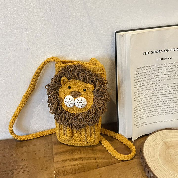 Crochet Lion-Themed Mini Bag