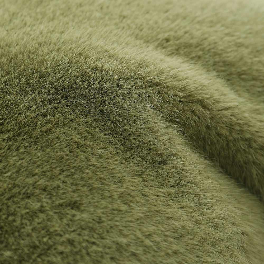 Plush pillow with artificial fur cover and cuddly inner foam filling Kalsten
