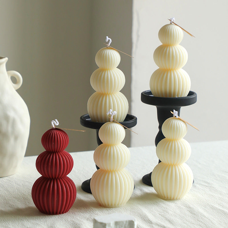 Minimalist Sculpted Pillar Candle Pedestal