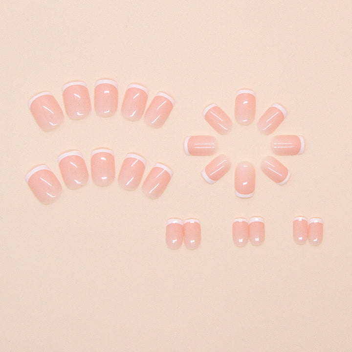 Artificial nail set with elegant French finish Kalsten