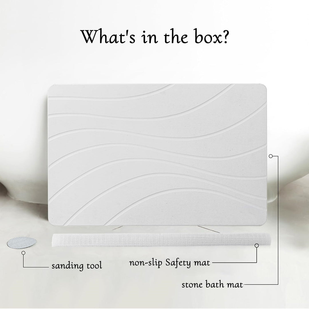 Diatomaceous Earth Bath Mat with Non-Slip Safety Features