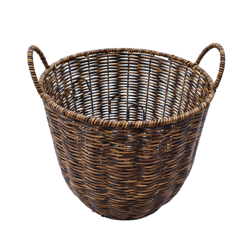 Artisan Woven Round Storage Basket Kalsten