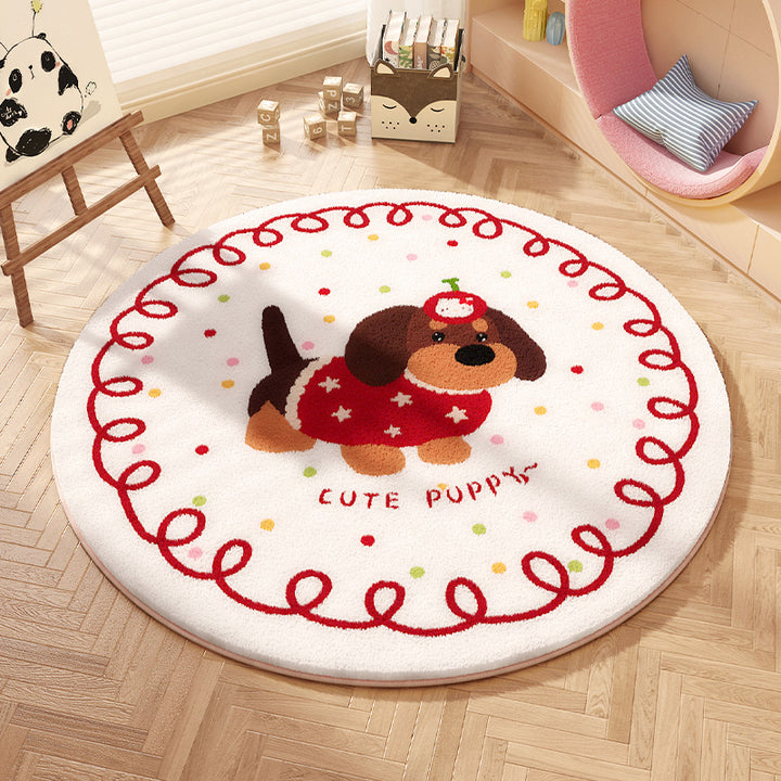Cartoon Character Playful Area Rug