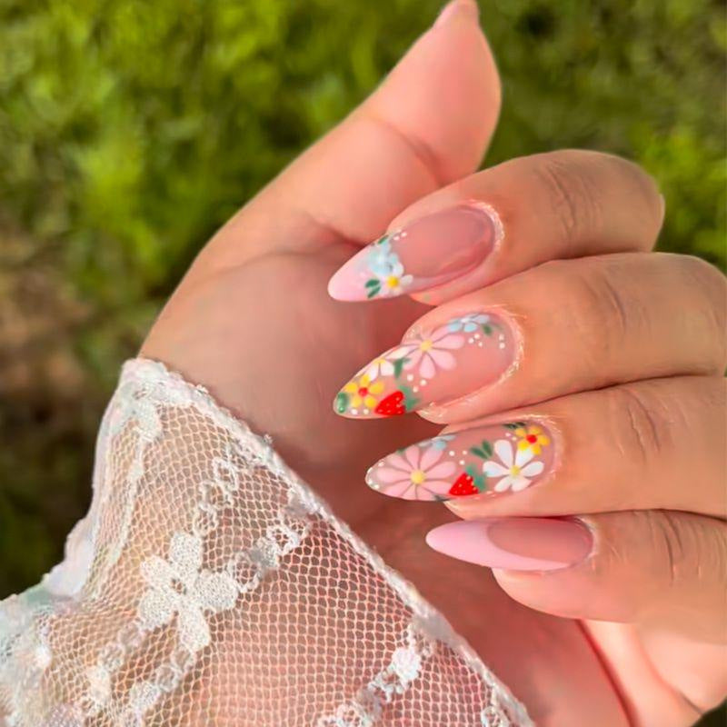 Floral Themed Acrylic Nail Art Set Kalsten