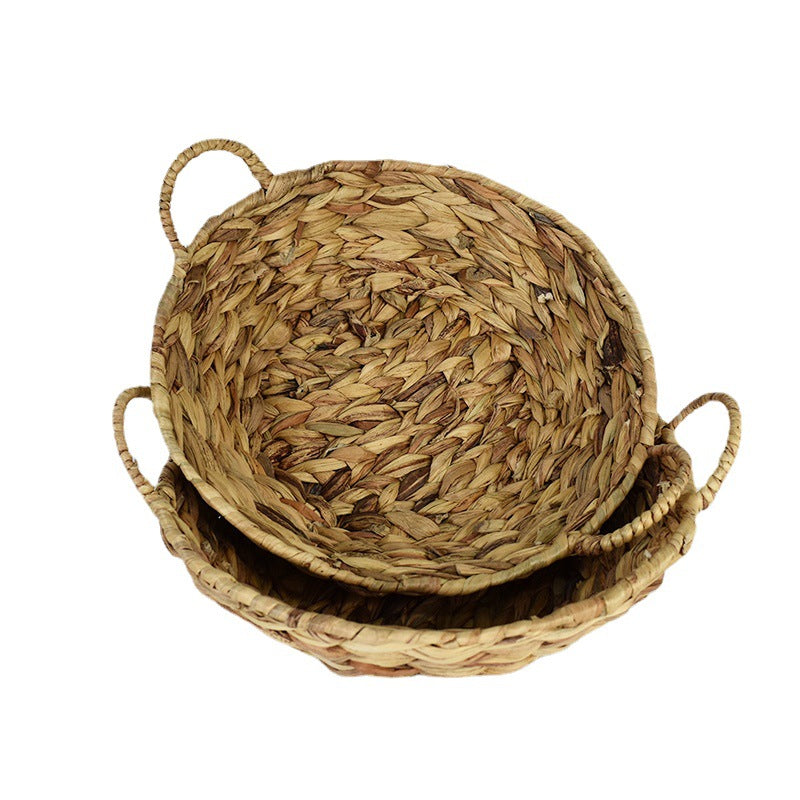 Handwoven Natural Serving Tray Set Kalsten