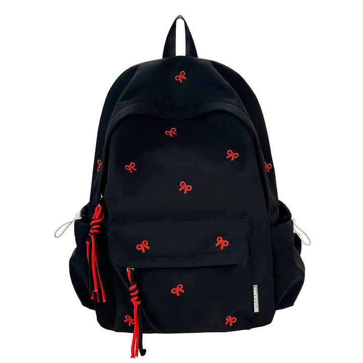 Elegant Bow-Embroidered Backpack Kalsten