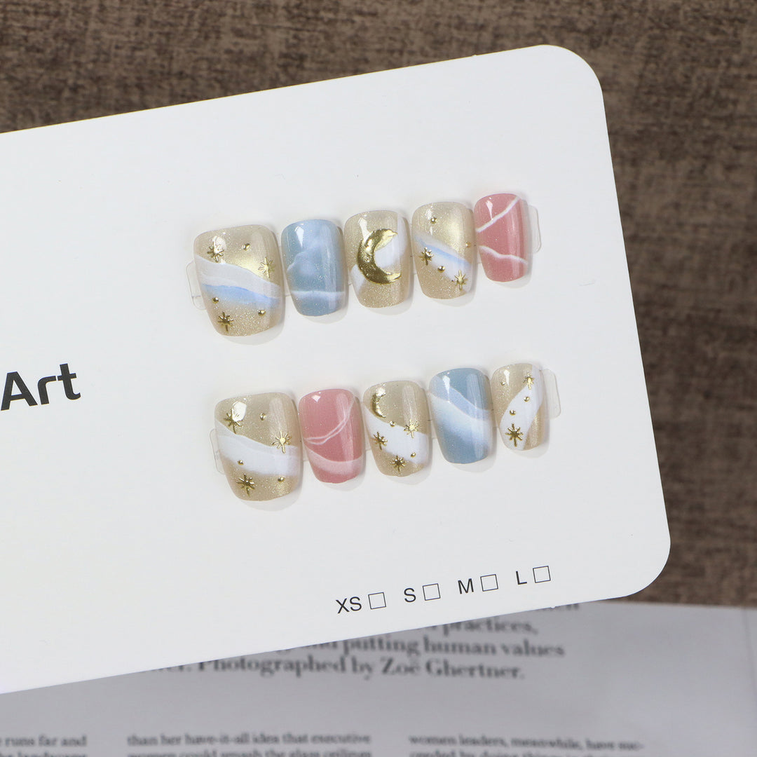 Celestial Themed Press-On Nail Set Kalsten