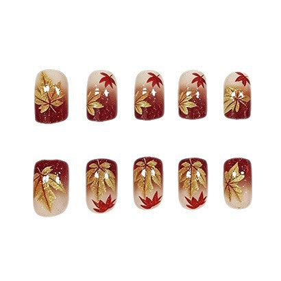 Autumn Leaf Design Nail Art Kalsten