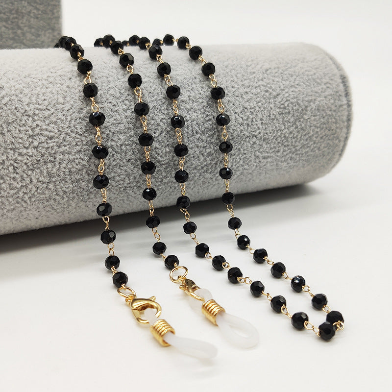 Glasses holder jewelry made of crystal beads Kalsten