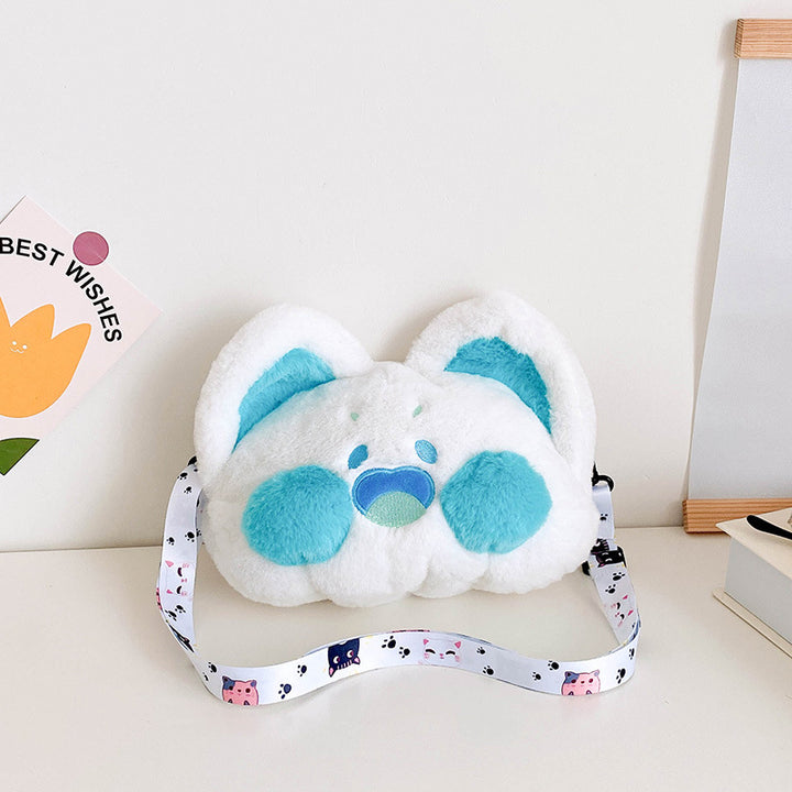 Plush Animal-Themed Crossbody Bag