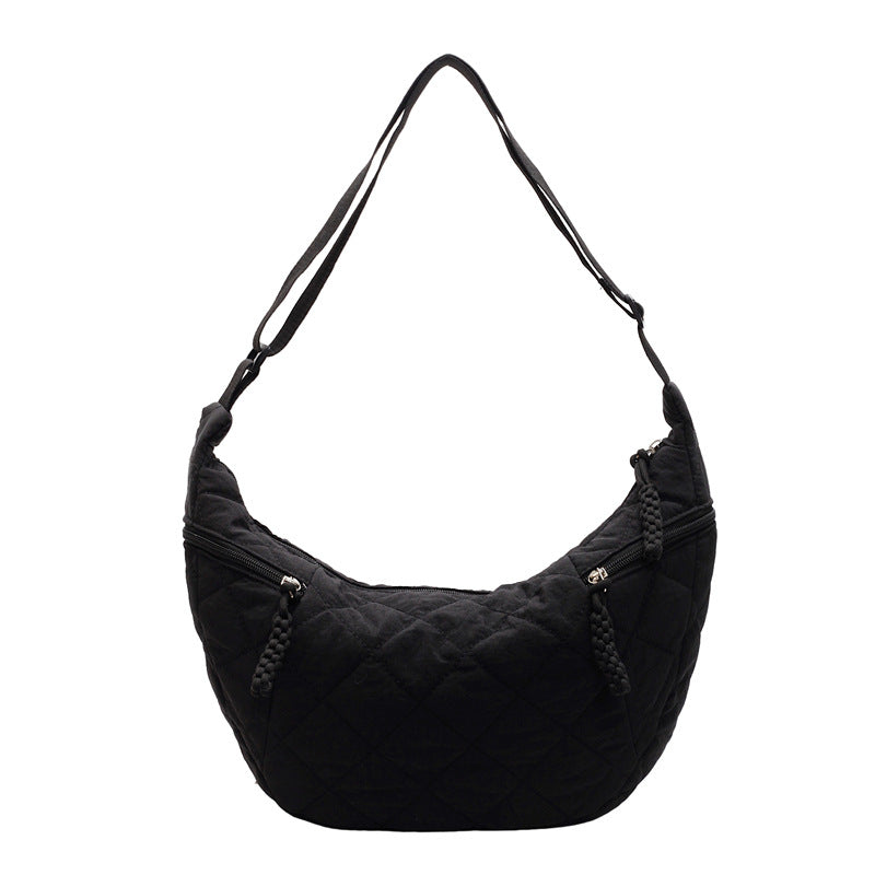 Quilted Soft Fabric Hobo Handbag Kalsten