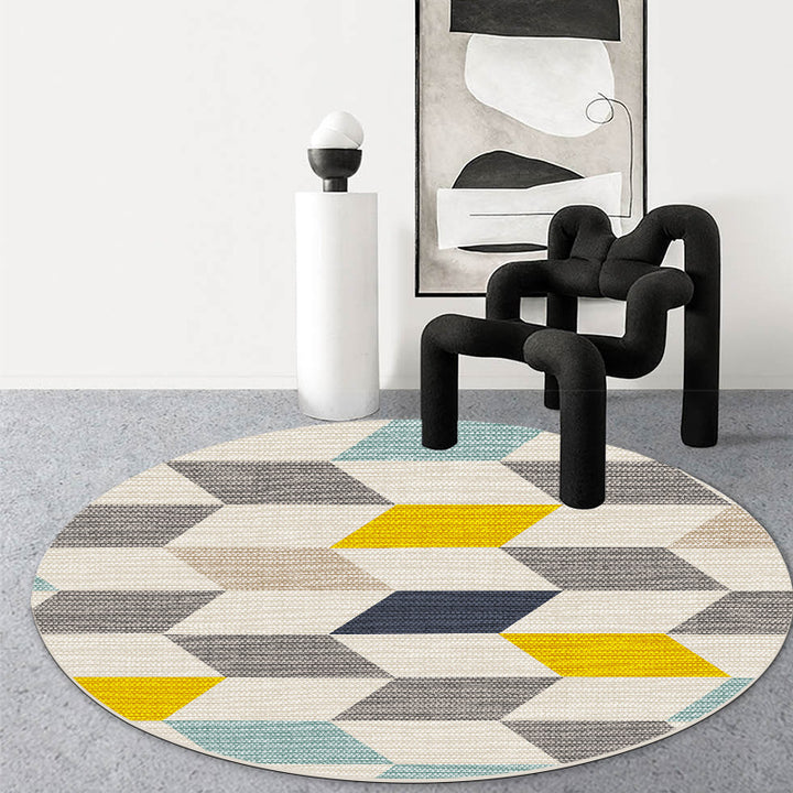 Abstract Patterned Round Area Rug Kalsten
