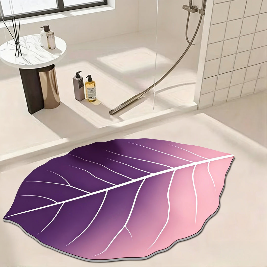 Leaf-Shaped Decorative Bath Mat
