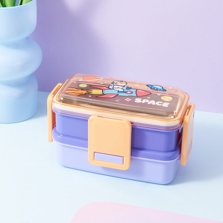 Multi-Layered Space-Themed Lunch Bento Box