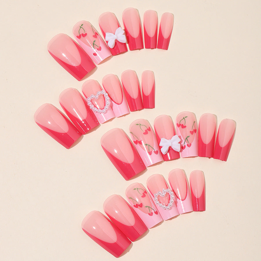 Artificial nail set with romantic floral designs Kalsten