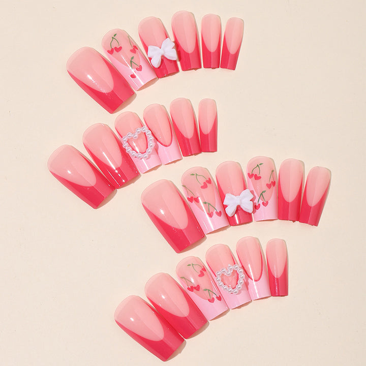 Artificial nail set with romantic floral designs Kalsten