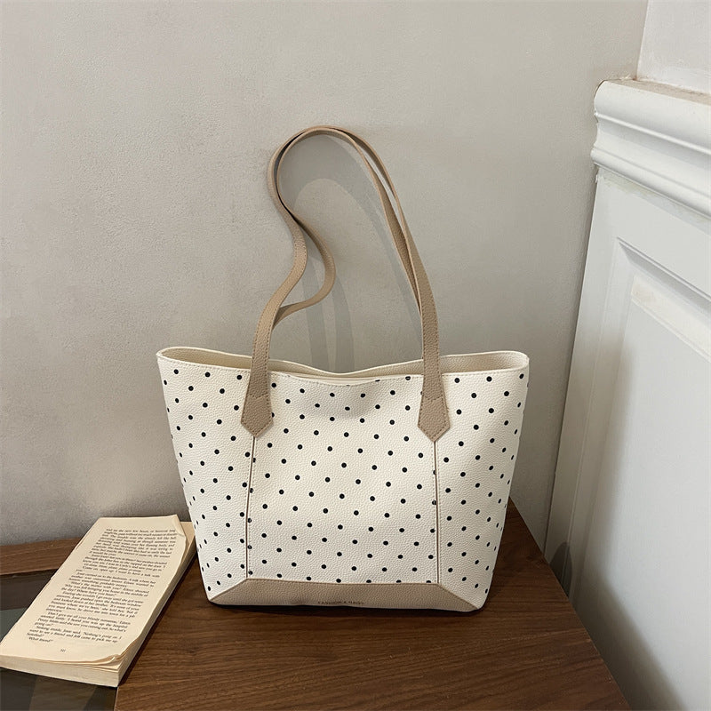 Stylish Polka Dot Shopper Tote