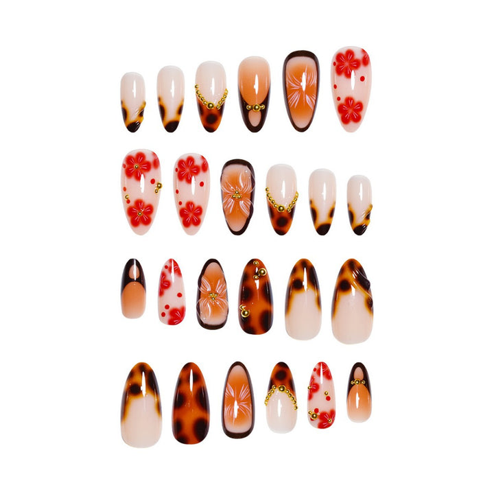 Artistic Floral Nail Art Extensions Kalsten