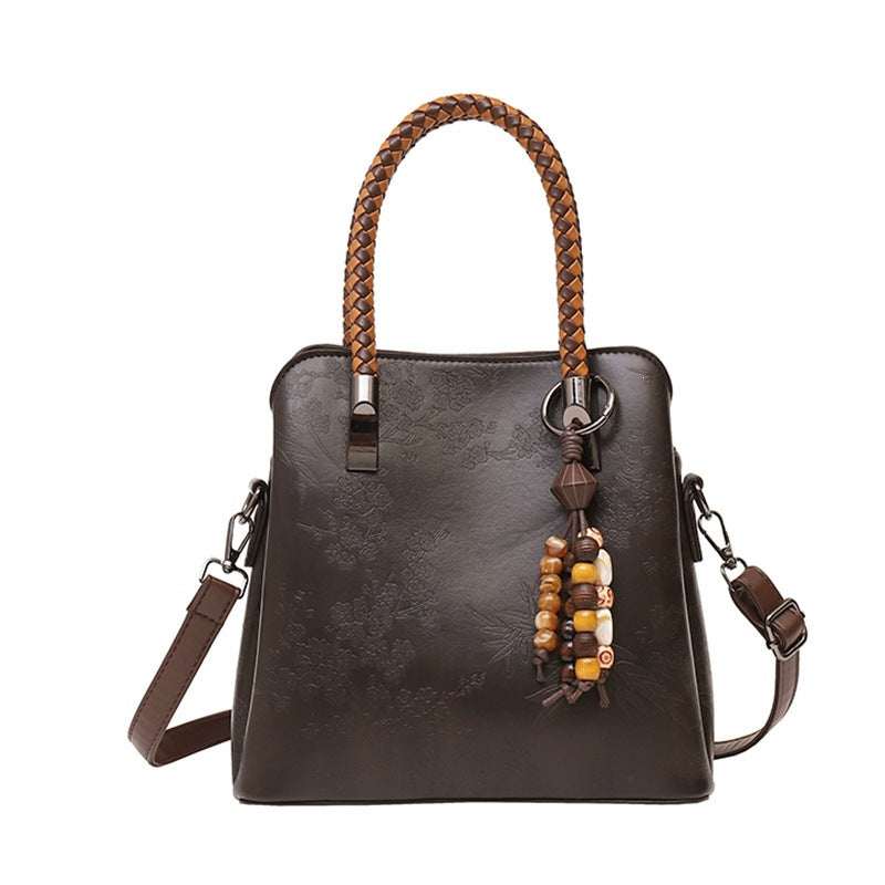 Elegant Handcrafted Floral Embossed Tote Bag