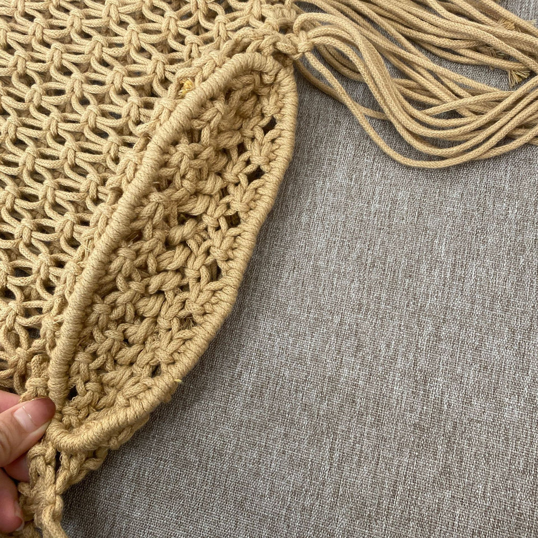 Macrame shoulder bag with fringes Kalsten