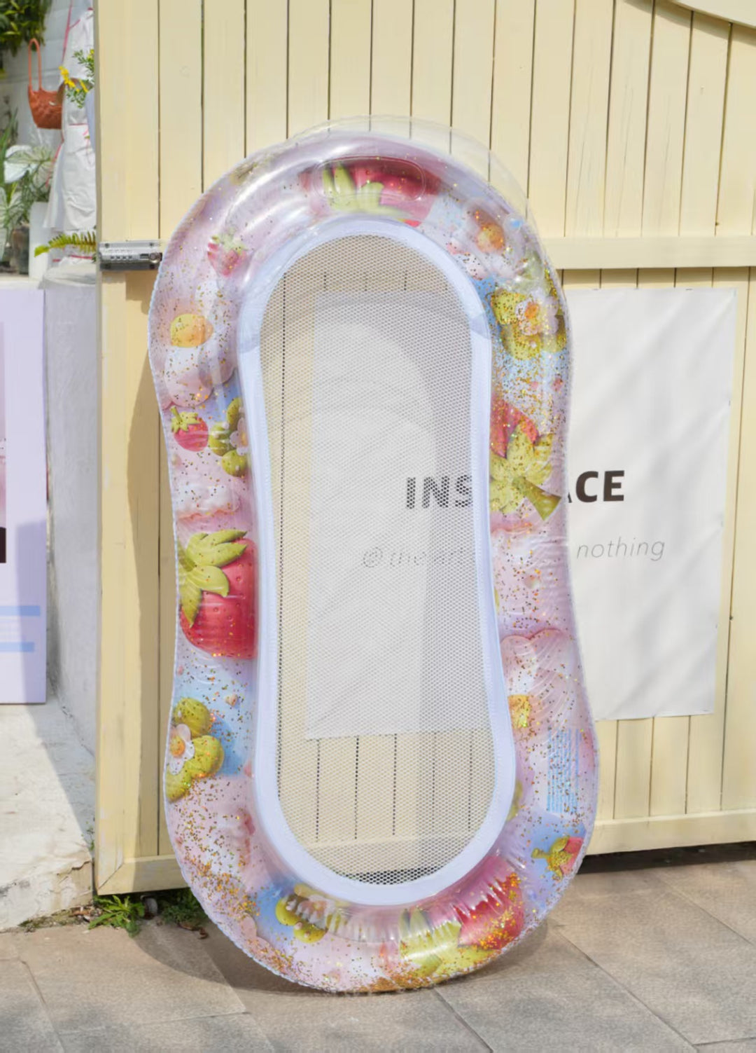 Women's Inflatable Swimming Ring with Watermelon Design Kalsten
