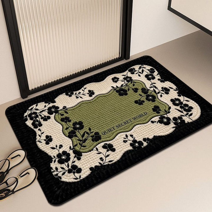 Floral Embroidered Area Mat