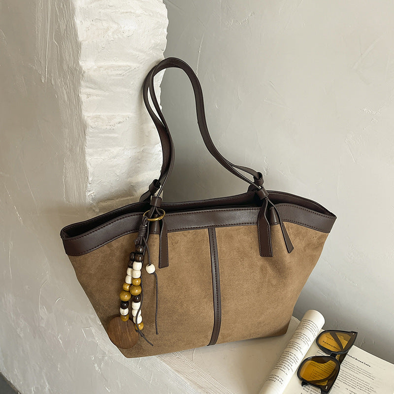 Chic Suede Tote Handbag