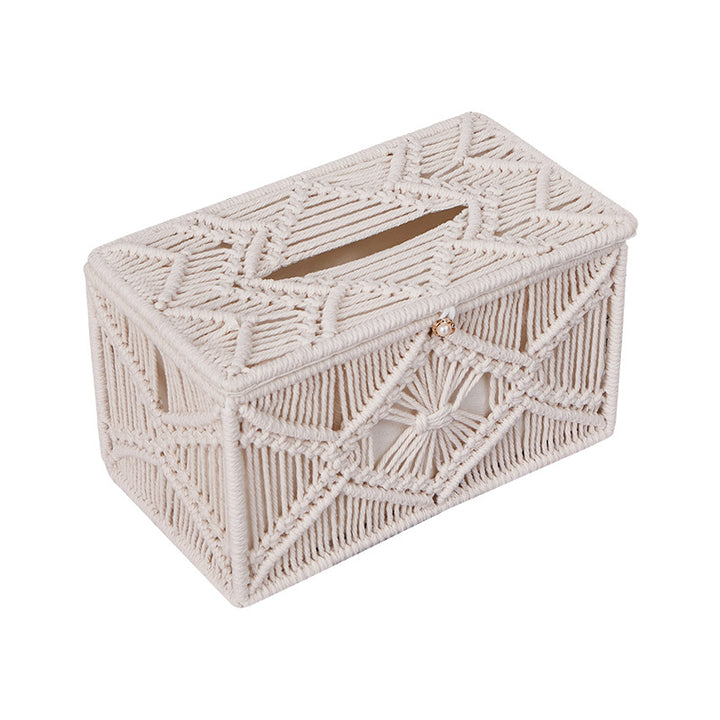 Elegant Macramé Tissue Box Cover