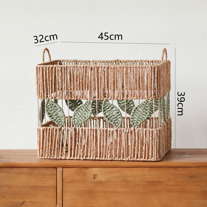 Decorative basket with plant motif Kalsten