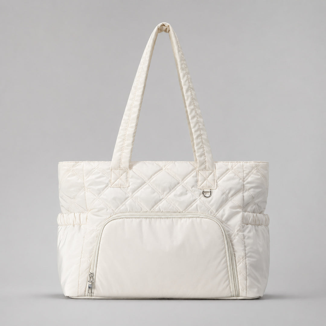 Quilted Multi-Compartment Travel Tote
