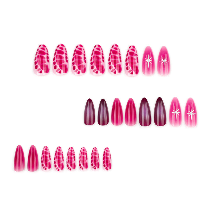 Artistic stiletto nails with elegant gradient and delicate accents Kalsten
