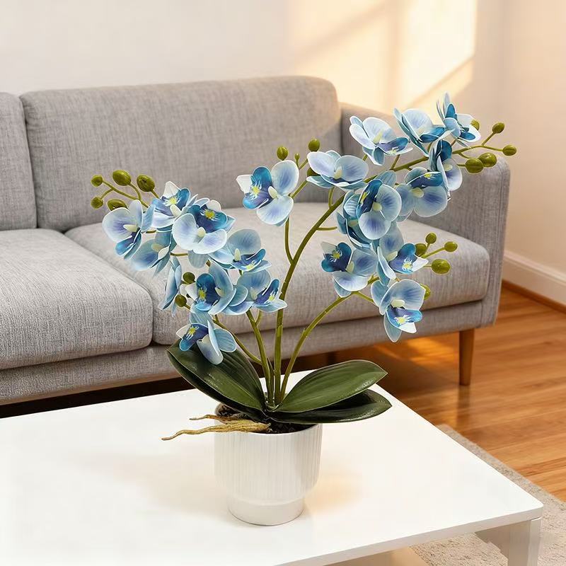 Realistic Artificial Orchid Plant Arrangement for Home Decor