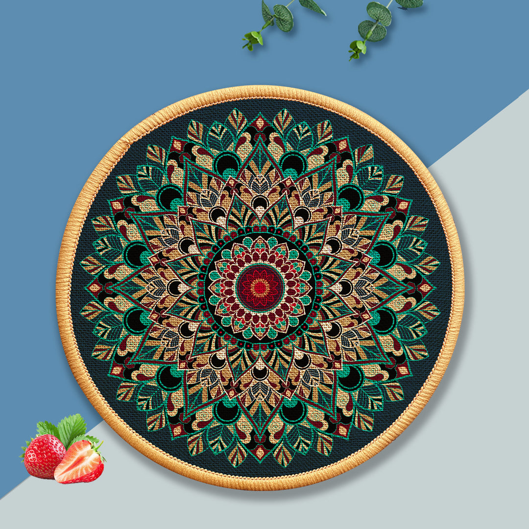 Decorative Round Floor Mat Kalsten