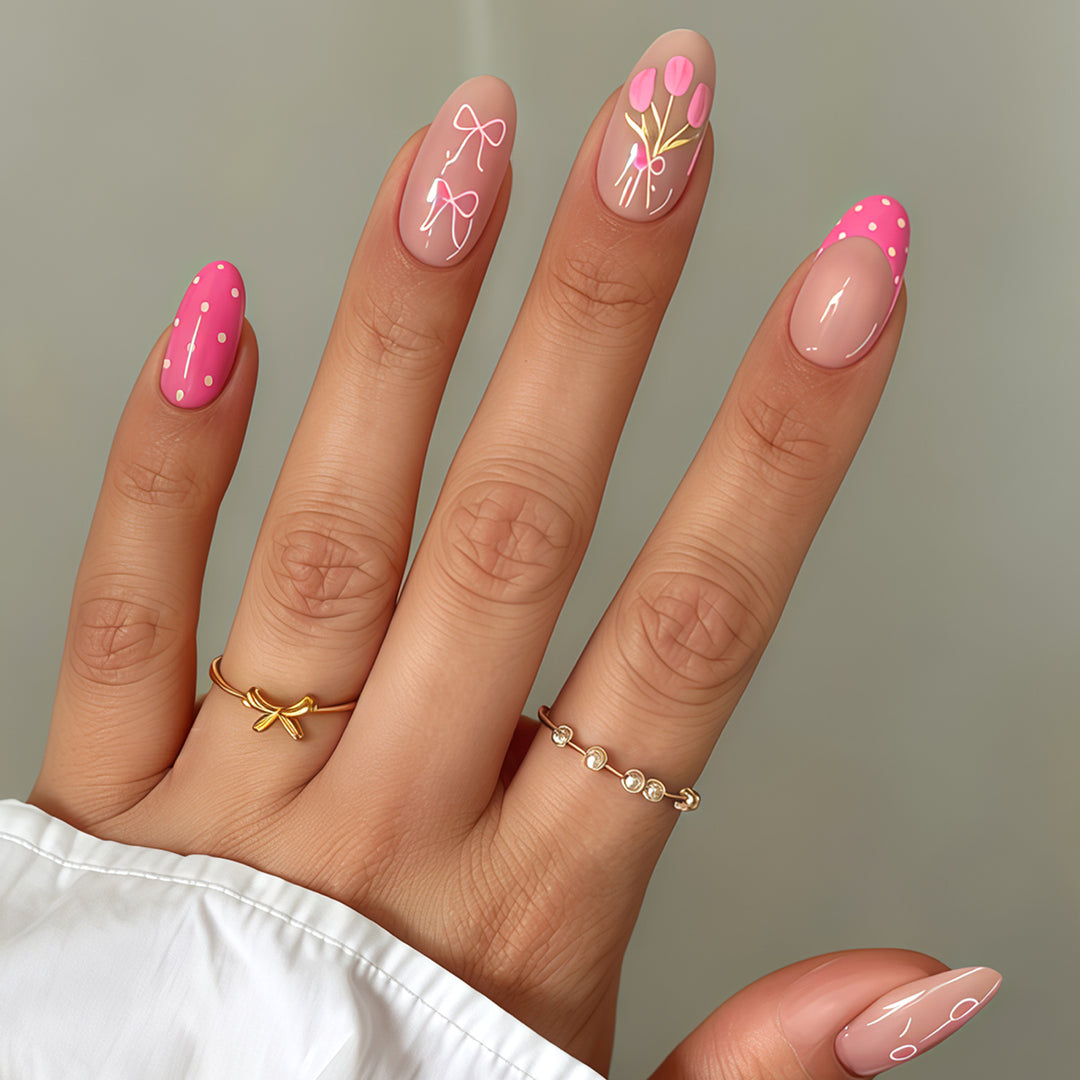 Artistic Floral Nail Art Design Kalsten