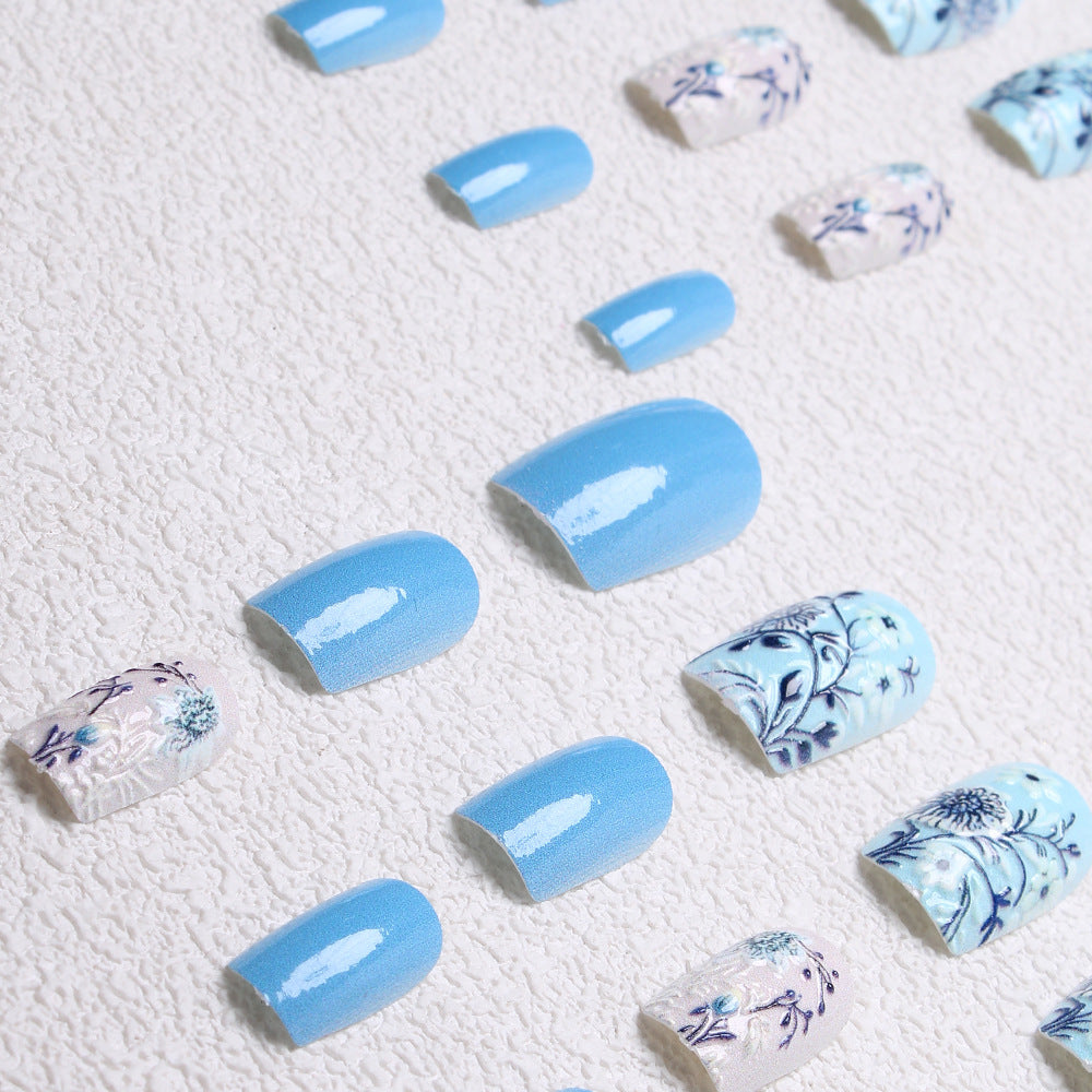 Botanical Floral Press-On Nail Art Kalsten