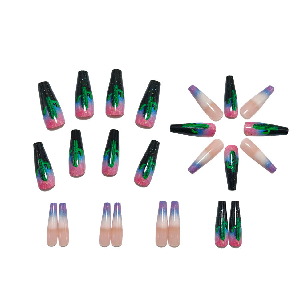 Creative Nail Art with Cactus Design Kalsten
