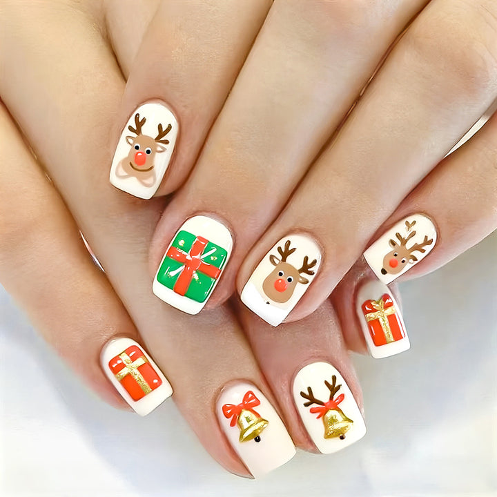 Whimsical Holiday-Themed Press-On Nails Kalsten