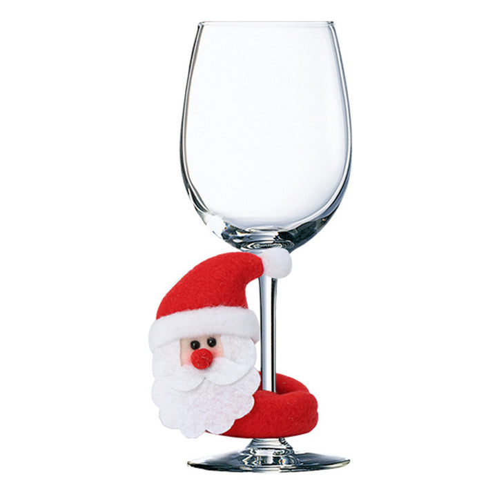 Decorative glass holder with reindeer motif