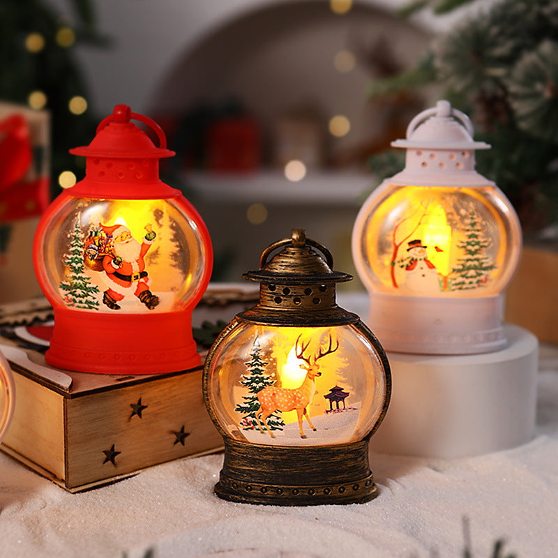 Decorative Christmas lantern with festive Santa motif Kalsten