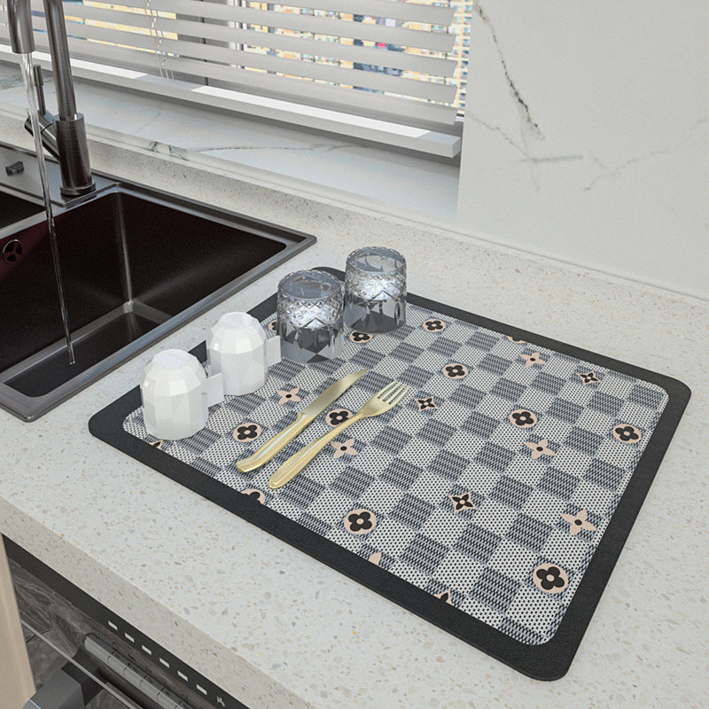 Hexagonal Design Kitchen Drying Mat