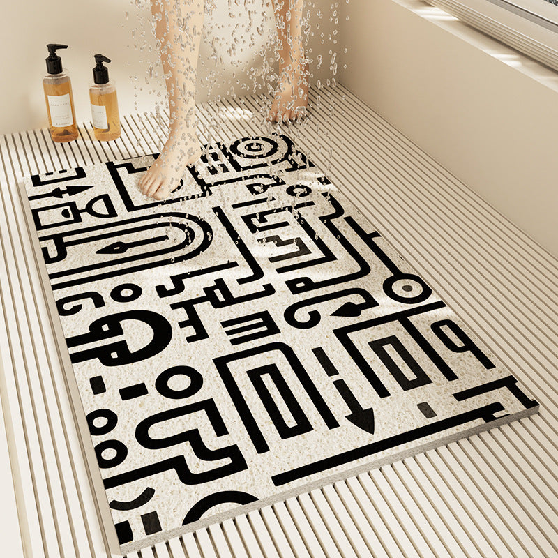 Slip-Resistant Geometric Bath Mat Kalsten