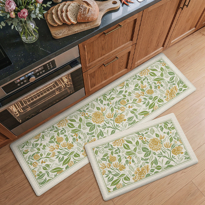 Floral Pattern Kitchen Comfort Mat Set Kalsten