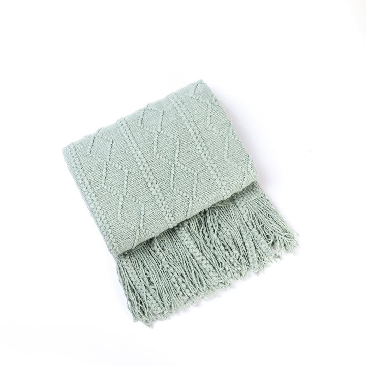 Cozy Decorative Fringe Throw Blanket