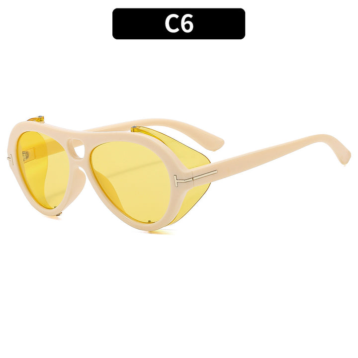 Classic Style Stylish Retro-Inspired Shield Sunglasses