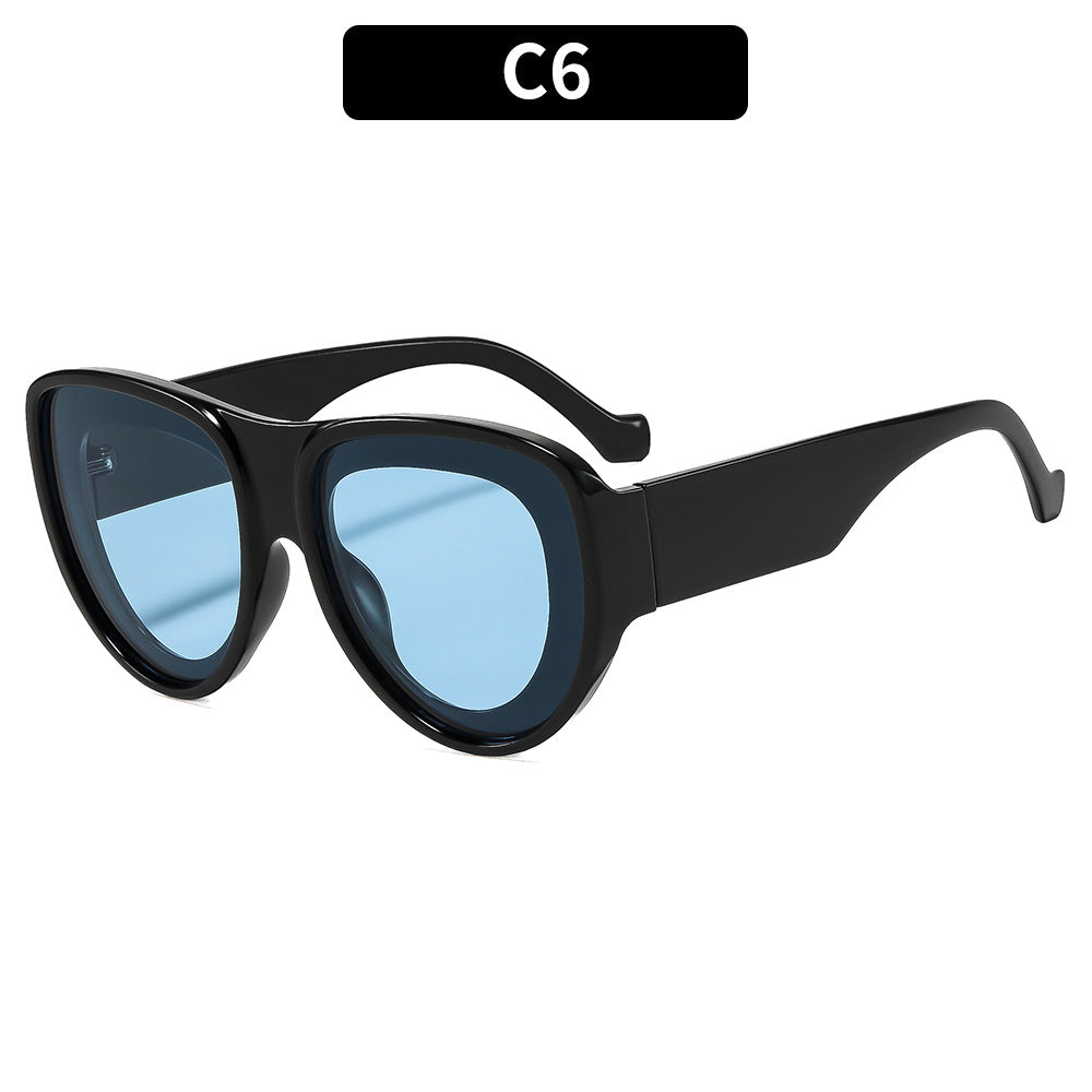 Vintage-Inspired Oversized Cat-Eye Sunglasses