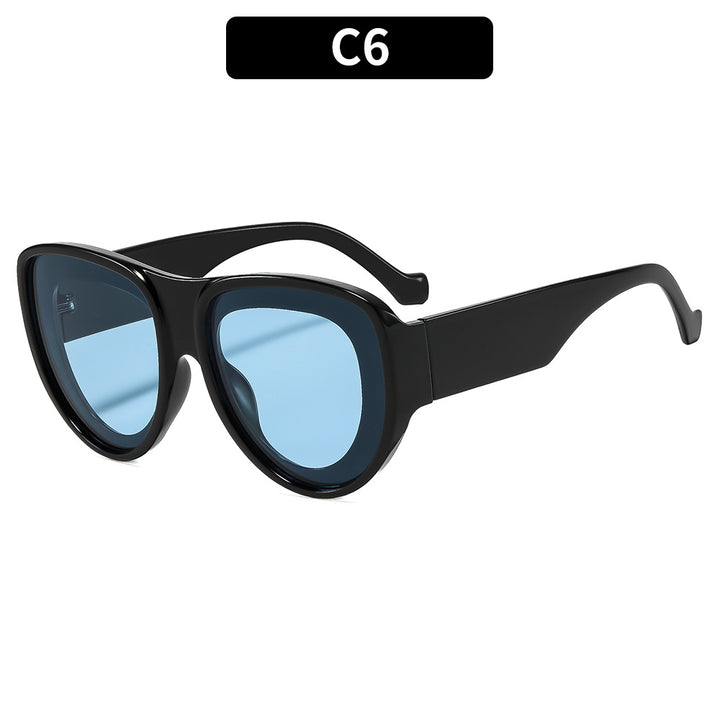 Vintage-Inspired Oversized Cat-Eye Sunglasses