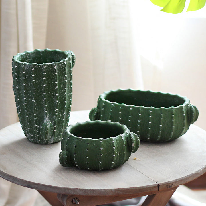 Decorative flower pot in cactus design Kalsten