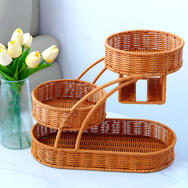 Multi-Tiered Wicker Storage Organizer Kalsten