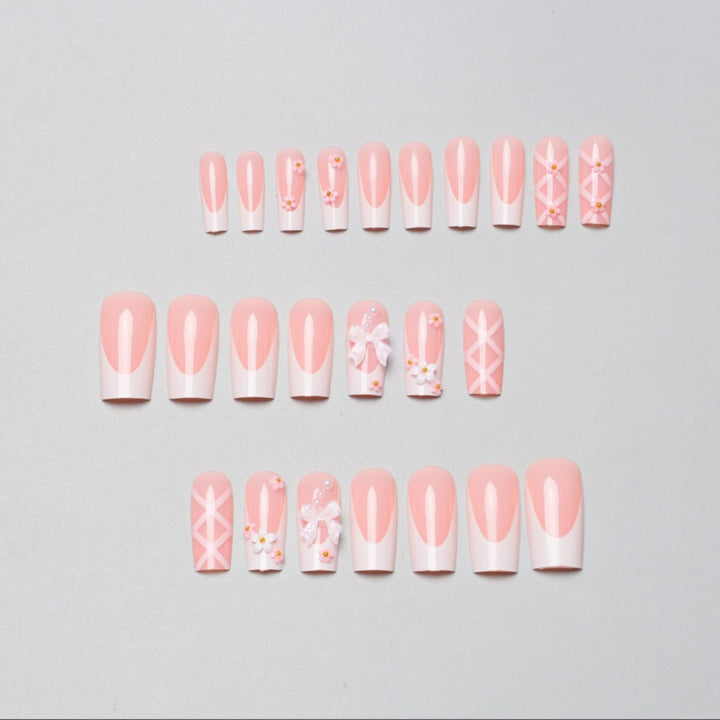 Decorative Floral and Bow Nail Extensions Kalsten