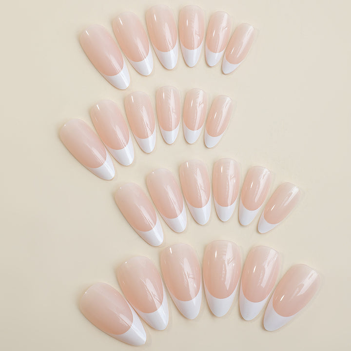 Press-On Nail Set with French Tip Design Kalsten